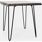 Nature's Edge 24" End Table in Live Edge Slate Gray Wood